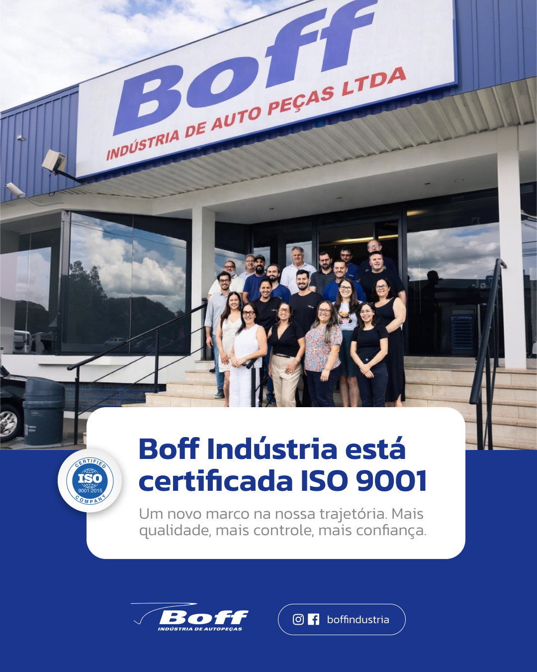 Certificação ISO 9001 na Boff: qualidade que se transforma em confiança no mercado