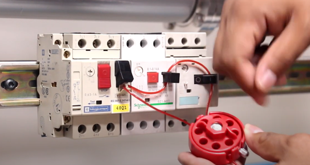 Mini Bloqueio a Cabo de Aço e Nylon